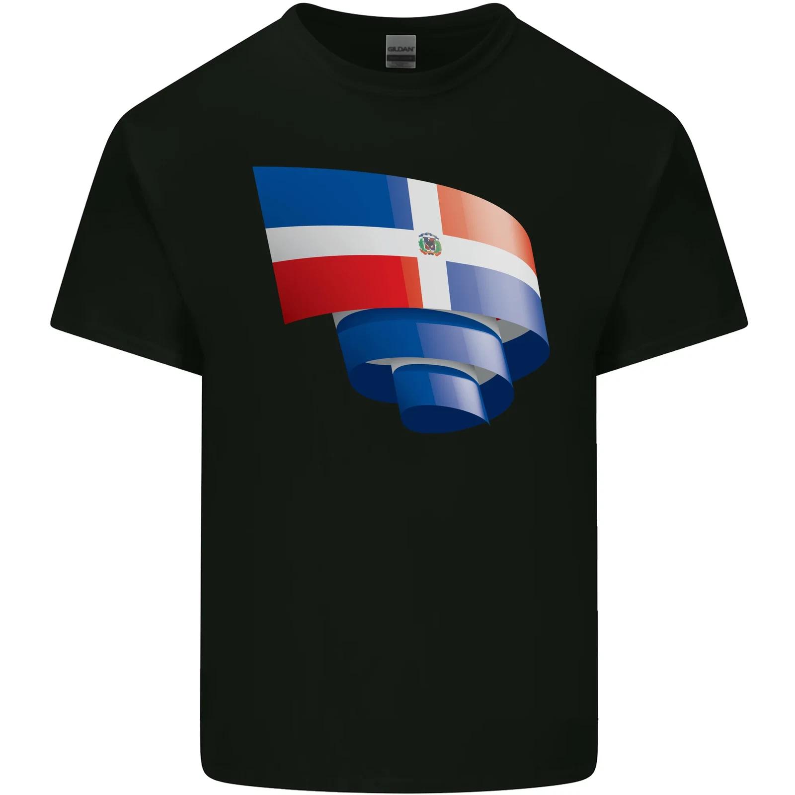 Curled Dominican Republic Flag Dominicanos Day Kids T-Shirt Childrens 4XL