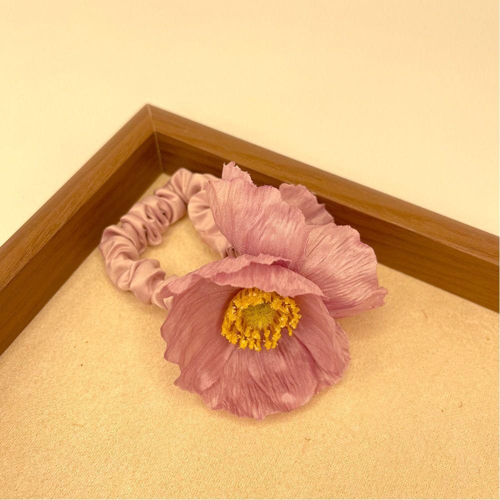 Korean Style Large Intestine Hair Ring Cloth Elastic Hair Band Sweet Flower Hair Tie  Girls