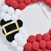 Christmas Wreath Plush Balls Bright Colors Lightweight Festive Atmosphere Wreath Holiday Season Decoration