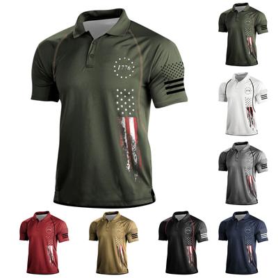 European And American Men's Retro Outdoor Top Digital Printing Short-sleeved Top
