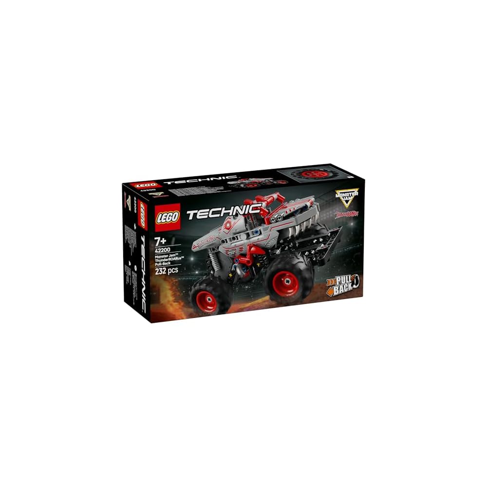 LEGO Technic Monster Jam ThunderROARus Pull-Back Toy Vehicle for Kids Ages 7-9 Block Set 42200