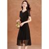 Women's Elegant Hollow-out A-line Little Black Dress