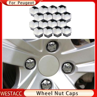 16/20 Pz Coprimozzo per Dadi Ruota Auto Coprivite Mozzo per Peugeot 207 208 301 307 308 408 508 2008 3008 per Citroen C4 C5 C2