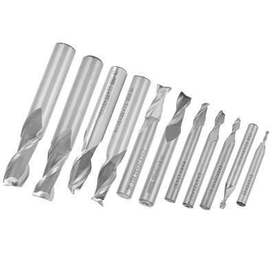 End Mill Spiral End Mill High Speed High Speed Steel Milling Cutter Hardware Straight Shank Milling Cutter for Engraving Tool