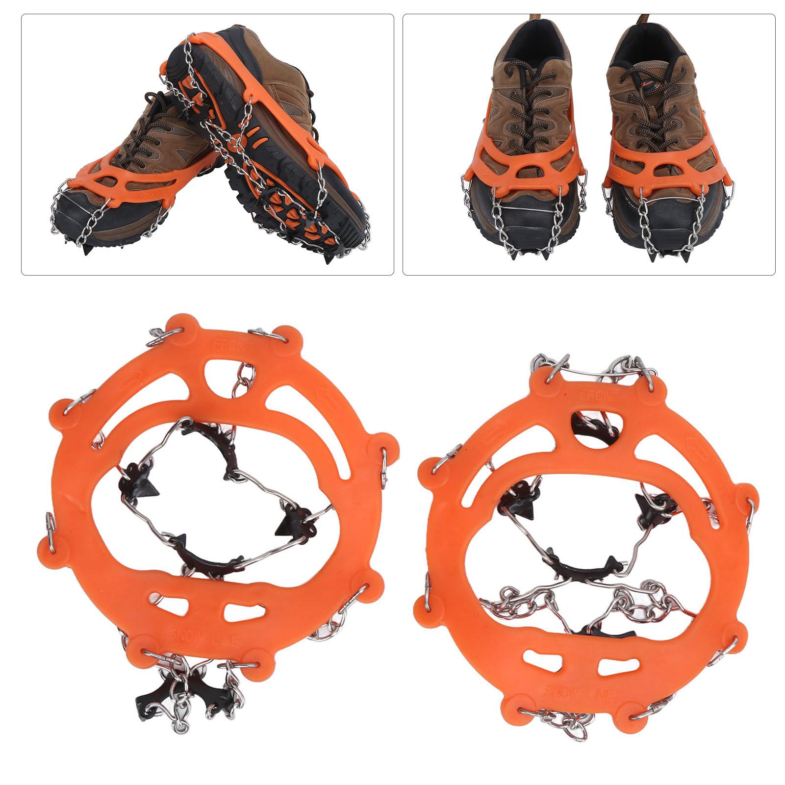 Шипы 8-зубые Покрытие для ног Лед и снег На открытом воздухе Ходьба Альпинизм Лыжи Шипы
