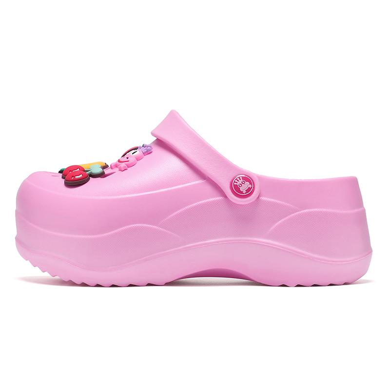 Dámské letní sandály s uzavřenou špičkou, 7 cm vyšší boty se zahradními dírkami