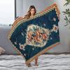 Turkish Vintage Kilim Rug Soft Plush Wool Area Rug Bohemian Home Decor Accent Blanket