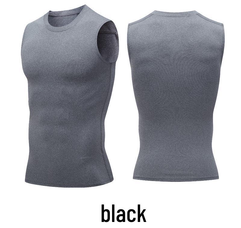 Men's Quick-Dry Ice Silk Sleeveless Sports Tank - Breathable Body Shaper for Gym, Basketball, and Running
