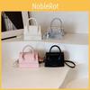 Chic Urban Pu Leather Handbag For Women 2024 Summer Stylish Glossy Shoulder Bag