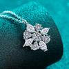 Yin Baichuan S925 Sterling Silver Moissanite Marquise Pear Necklace: Elegant, Luxurious, and Exquisite for Women