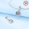 9 Sterling Silver Hänge Lycka Spinning Öga Hänge Pärlformad Stil DIY Armband Halsband