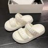 Woman Slippers Round Toe Summer Open Low Heel Indoor Sandals Outside Slides Green Height Shoes for Women 2024 New Fashion B Sale