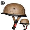 3C German WWII Vintage Helmet Leather Helmet, Summer Vintage Harley Half Helmet, Half Clad Motorcycle Helmet Men