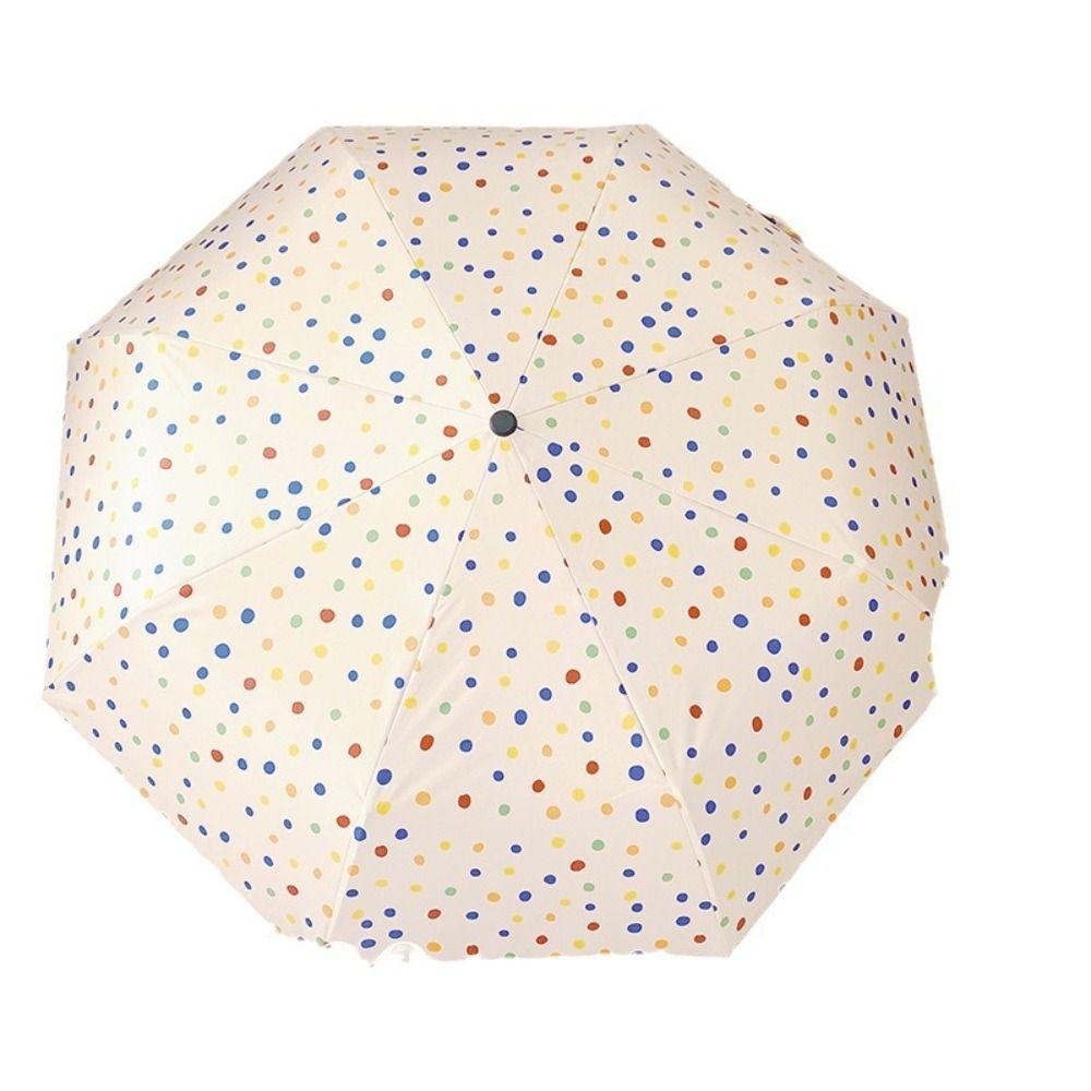 Winylowy Parasol Automatyczny Ochrona UV Parasol w Kropki Kolorowy Składany Parasol Codzienny