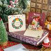 Merry Christmas Fold Small Greeting Cards with Envelopes Xmas Postcard Navidad New Year 2025 DIY Gift Card Decoration Noel