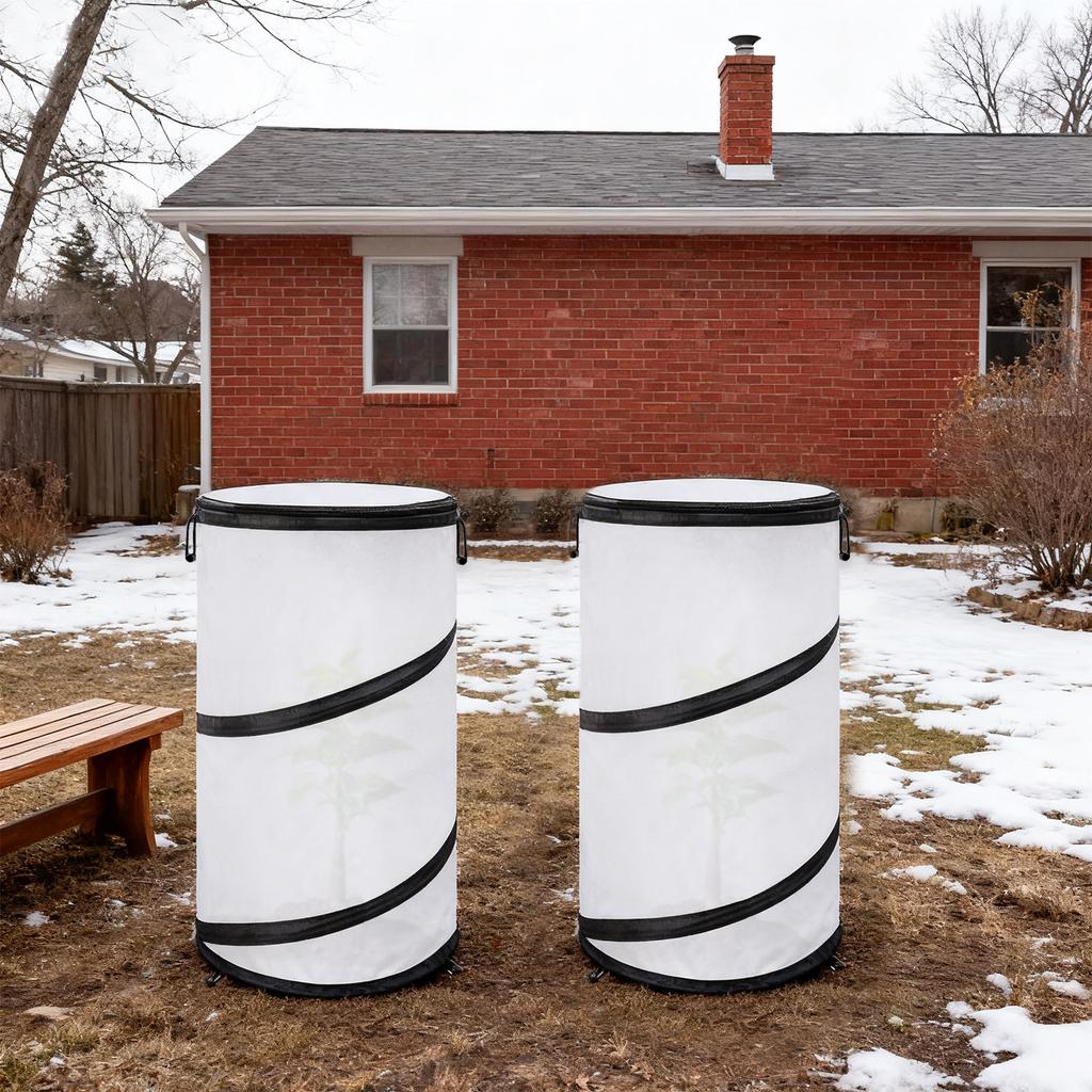 Up Winter Frost Plant Cover, 20 X 12 Inch Round Garden Plants Tent, Foldable Warm Plant Protector Enclosure For Snow Frost Indoor & Outdoor