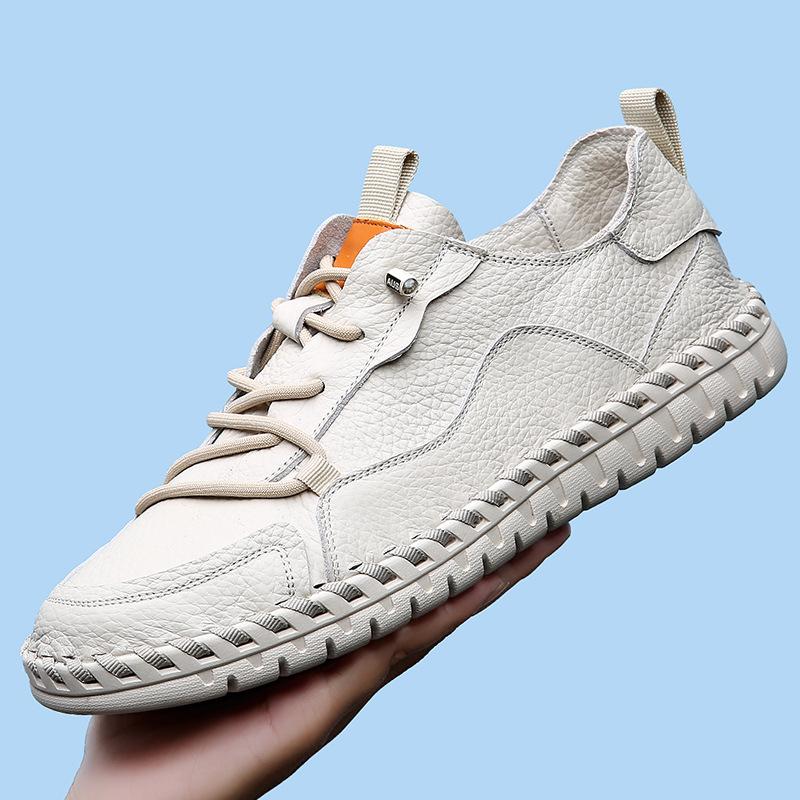 New Shoes for Men Genuine Leather Casual Shoes Fashion Soft Sloe Flat Shoes Comfortable Loafers