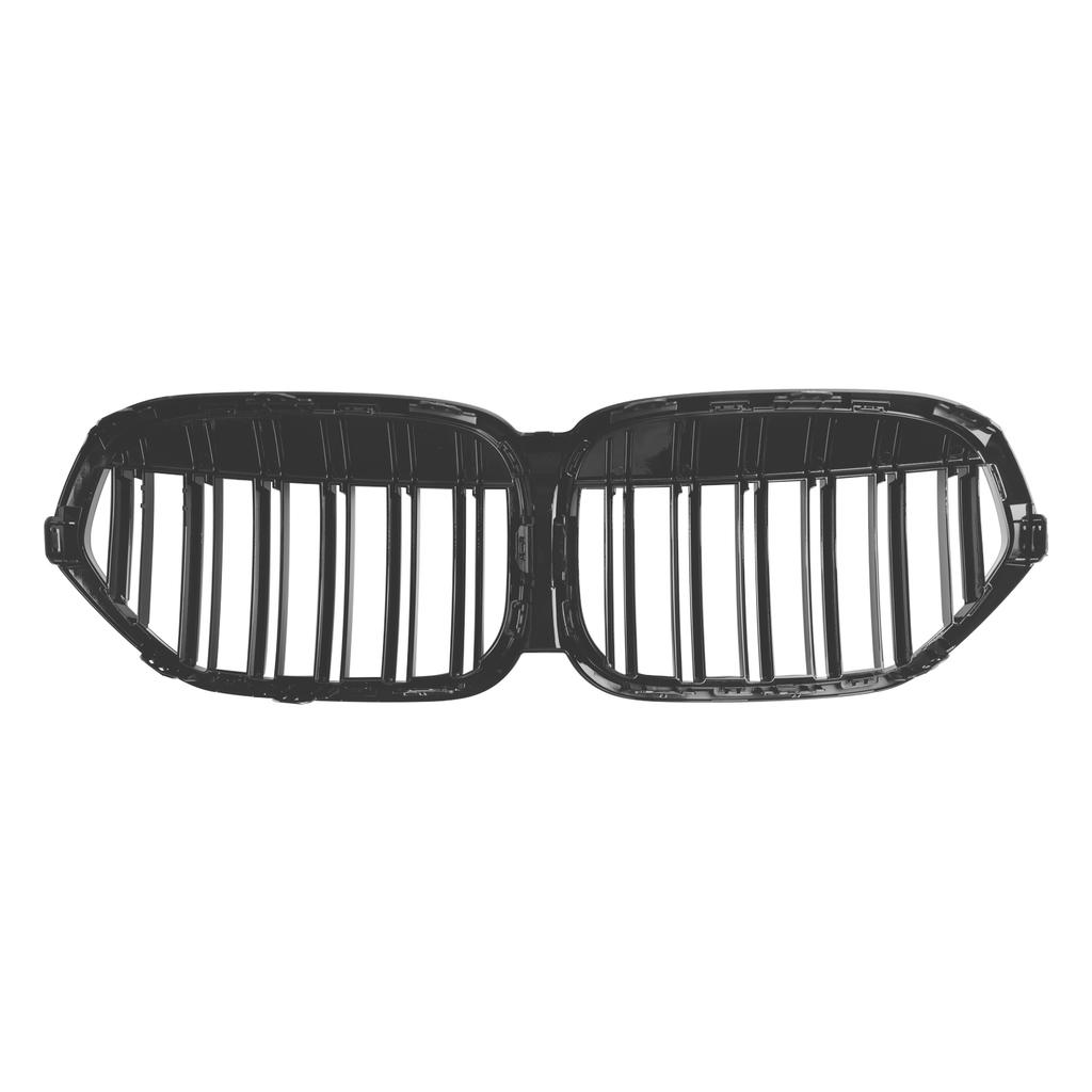 Gloss Black Front Kidney Grille Grill Fit BMW X1 F48 F49 2019-2021 Dual Slat
