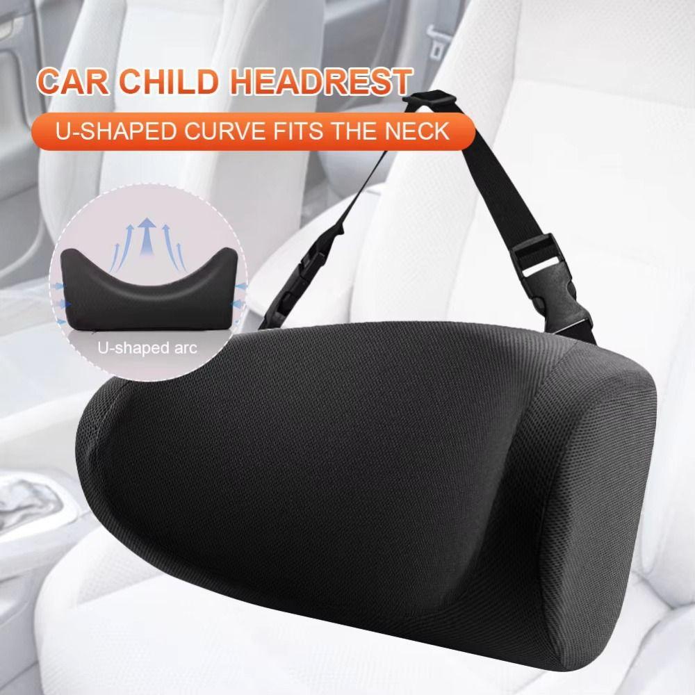 Invisible Zipper Design Auto Headrests Height Adjustable Neck Support Pillow  Road Trip