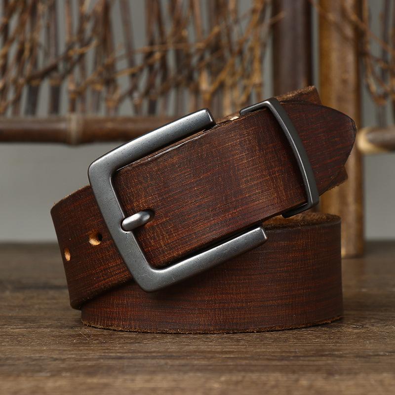 Belt Men's Fashion Trend Leather Pin Buckle Retro Korean Type Simple All-Match Men's Jeans Belt