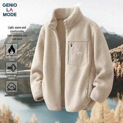 GENIOLAMODE Men's Heavyweight Double-Sided Fleece Jacket