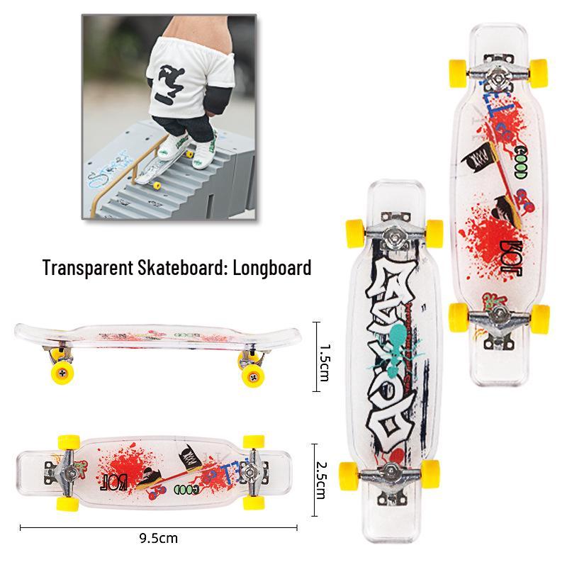 Mini Transparent Folding Finger Scooter Skateboard Model – Creative Toy Gift Ornament