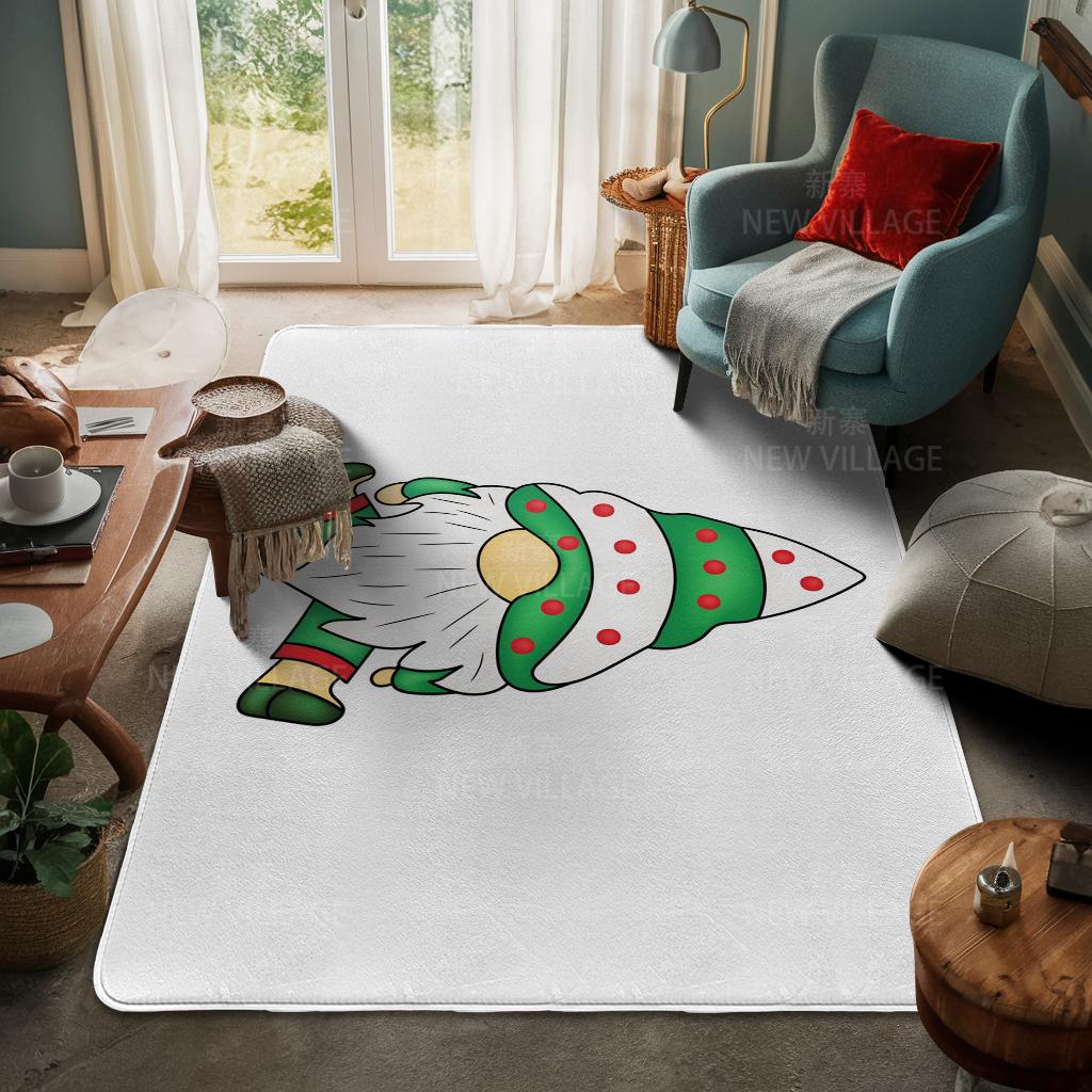 House Entrance Carpet Home Door Mat Living Room Bath Foot Bathroom Non-slip Water Absorption Rugs Bath Merry Christmas Winter