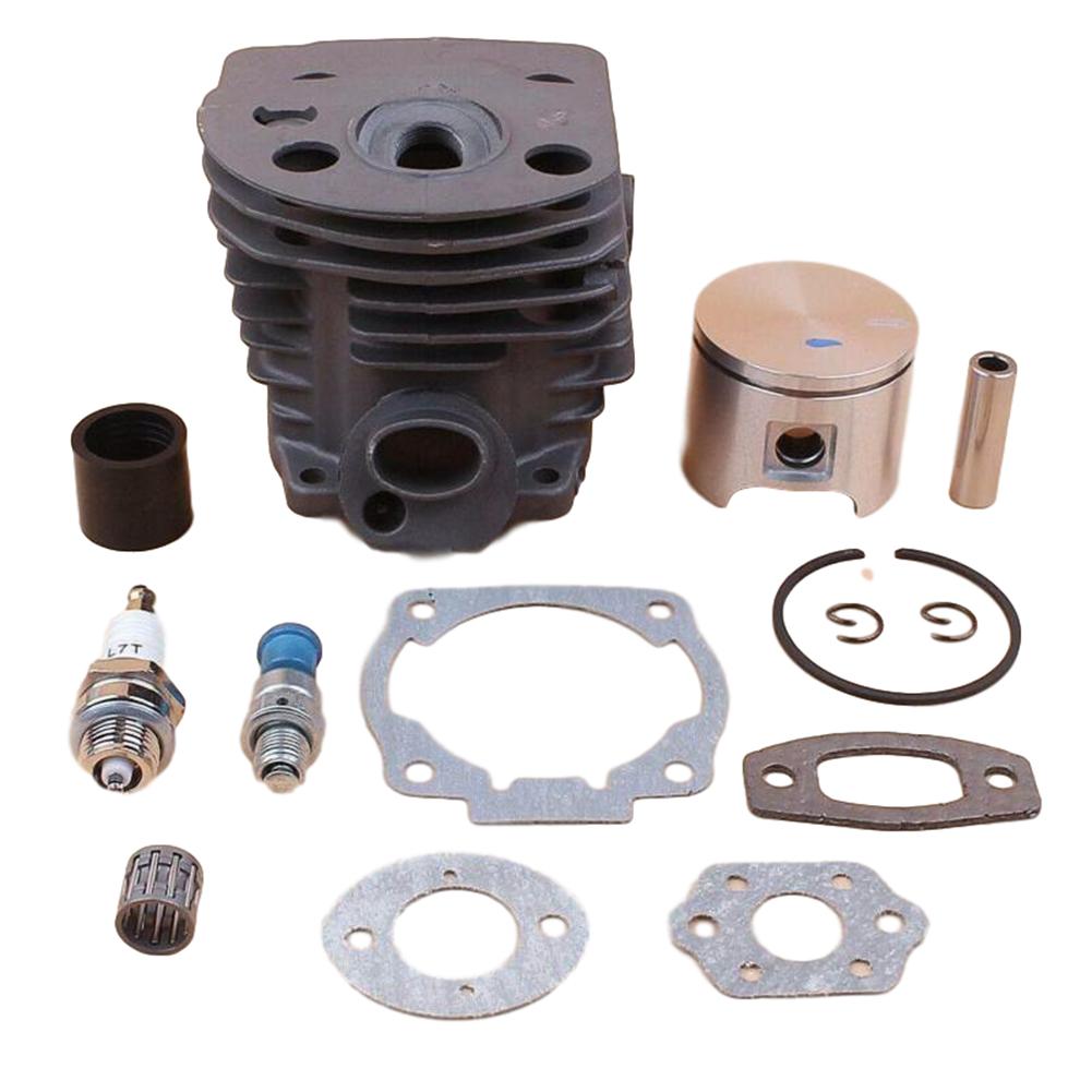 Cylinder and Piston Kit for 50 51 55 For Rancher Chainsaws 46mm Diameter Includes Decompression Valve and Gaskets