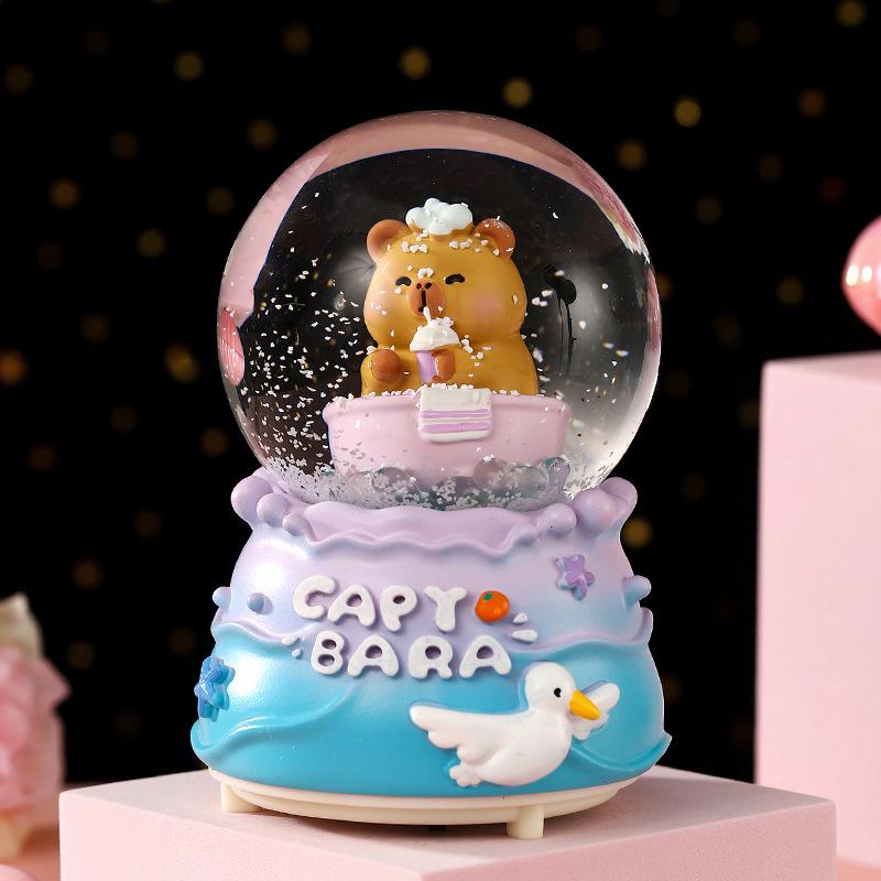 Christmas Fantasy Crystal Ball Music Box - Princess Ornament Gift for Girls' Birthdays