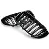 Glossy Black Front Bumper Kidney Grille Grill Hood Mesh Double Line For BMW X3 X4 F25 F26 2014-2017 Front Grille Racing Grills
