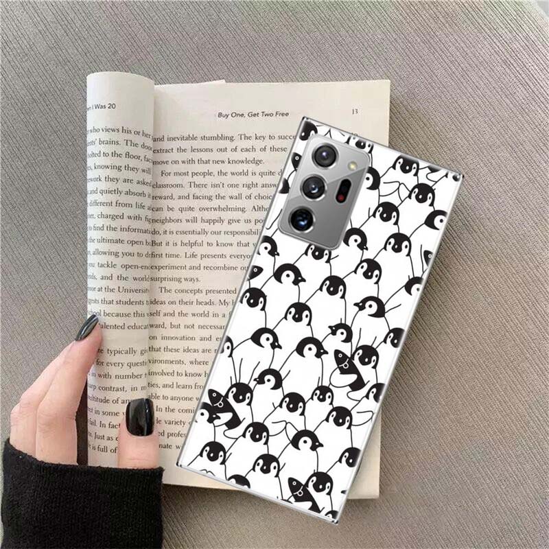 

Cute Lovely Penguin Soft TPU Phone Case For Samsung S24 S23 FE S22 S25 Ultra S21 Plus Galaxy S20 FE S25 Edge Cover Capa Soft TPU Samsung S21 FE