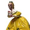 Figurina Dama Teschio Fatta a Mano Abito da Sera Gotico Statua Scheletro Femminile Scultura Decorazione Ornamento per Casa Ufficio Libreria Scrivania