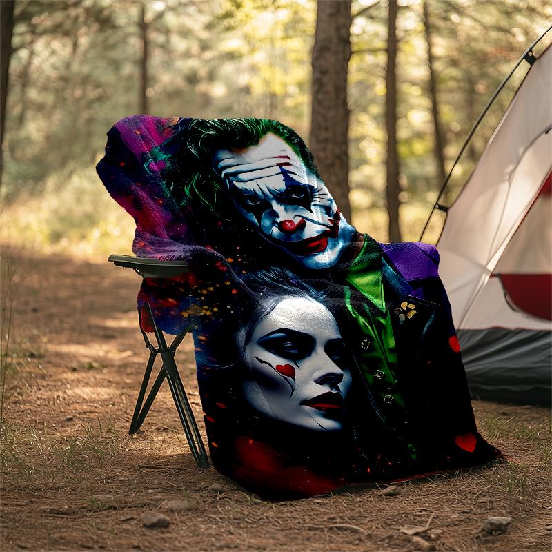 Joker Theme Printed Blanket - Perfect for Couch, Bed, Travel & Outdoor Use | Machine Washable, Cozy & Durable.