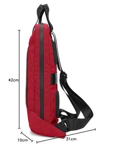 Moleskine Metro Backpack, Vertical Device Bag, Red, One Size