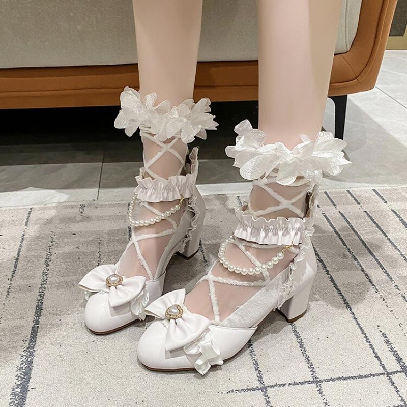 Spring and summer princess sandals female students middle school children's performance shoes new high heels bow sandals children's sandals women
