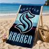 Seattle Kraken Logo Beach Towel, Super Soft Microfiber, Perfect Gift for Her/Him, Birthday, for Pool, Beach, Travel, Decor Beach Party