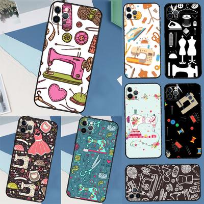 Sewing Machine Tailor Pattern For Xiaomi Redmi Note 14 13 9 10 11 12 15 Pro Plus Case Cover For Redmi 15 C 13C 12C 10C 14C