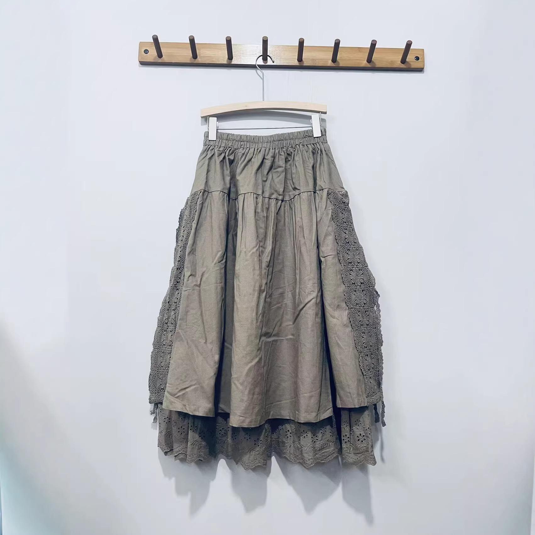 

2026 Early Spring Mori-kei High Waist Loose Skirt for Women - Age-Reducing and Sweet Style One Size