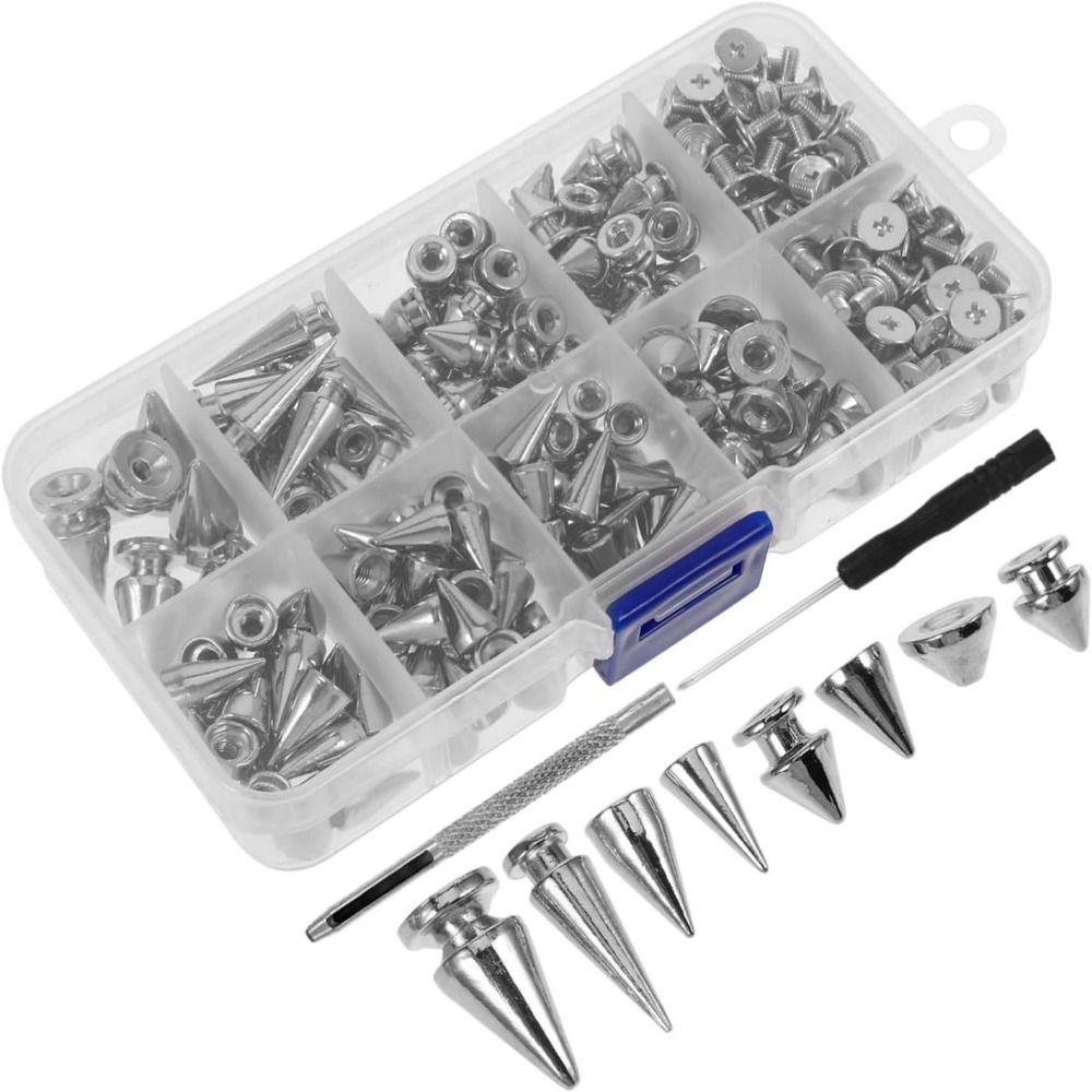 359Pcs Wear-resistant DIY Punk Rivet Smooth Surface Clothing Studs  Leather Accessories
