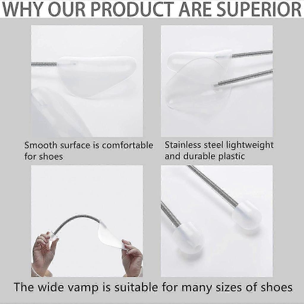 10 Pairs Plastic Shoe Tree Stretcher Shaper for Men (White)