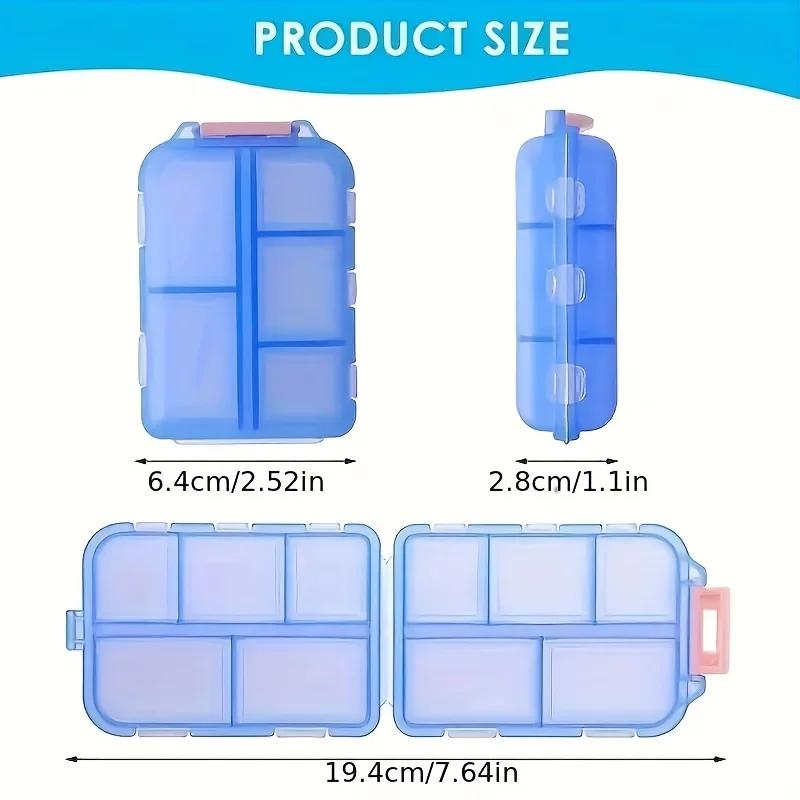 1pc Travel Pill Organizer Moisture Proof Pills Box for Pocket Purse Daily Pill Case Portable Medicine Vitamin Holder Container