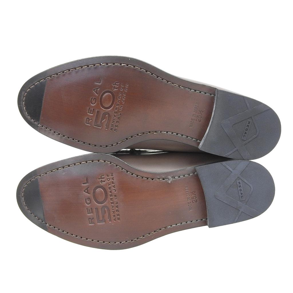 נעלי REGAL מעור ללא פגם, מהדורת יום השנה ה-50, נעלי לופרס עם דגם קוברה, אפור, גברים, 25.5, משומש