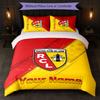 Racing Club De Lens Custom Name Text Bedding Set 1 Duvet Cover+2 Pillowcases Soccer Logo Personalized Gift For Special Occasion Bedroom Decor