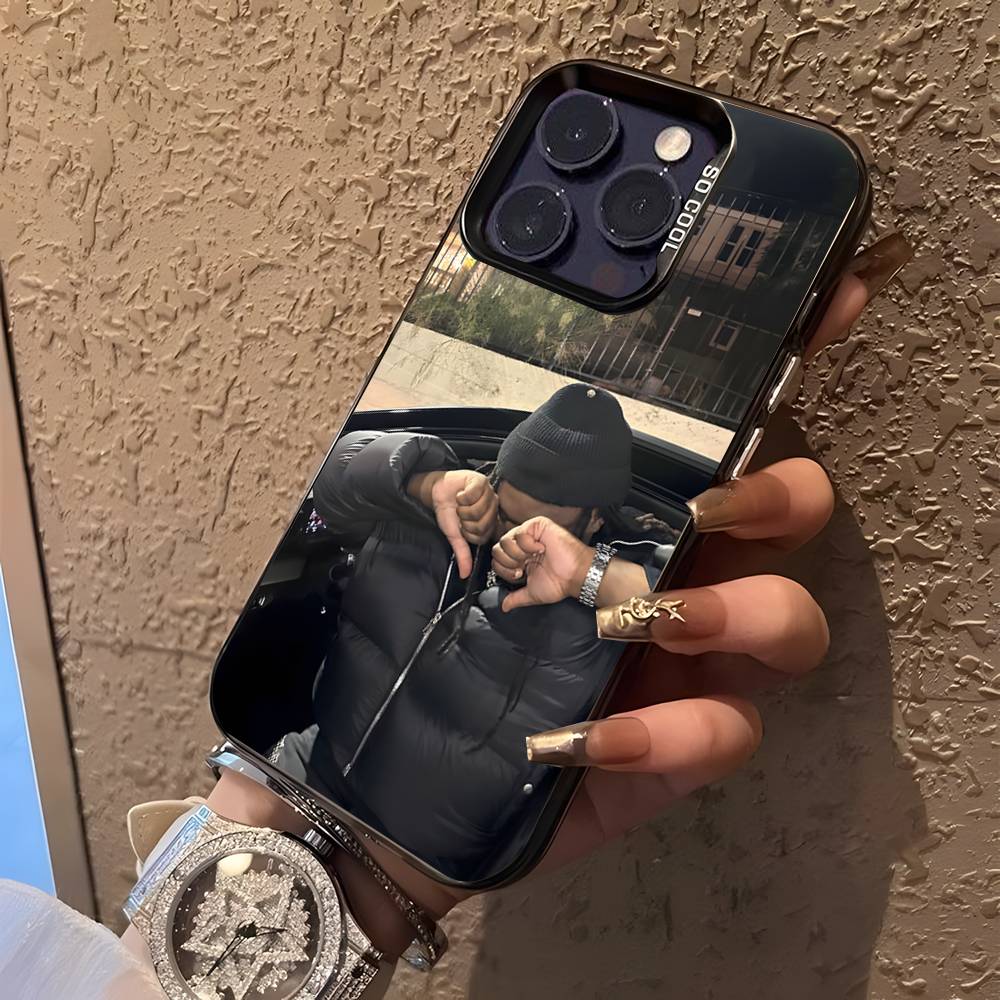 L-Lucki Rapper Gemini For iPhone 17,16,15,14,13,12,11,Mini,Pro,E,SE4,XS,MAX Black Shockproof Candy Matte Cover