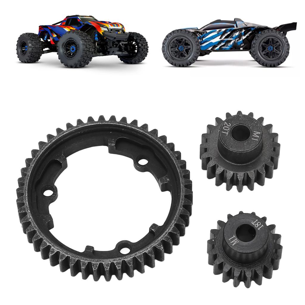 Hard Steel 46T Main Spur Gear M1 18T 20T Pinion for Traxxas XO 1 E REVO 2.0 Remote Control Car