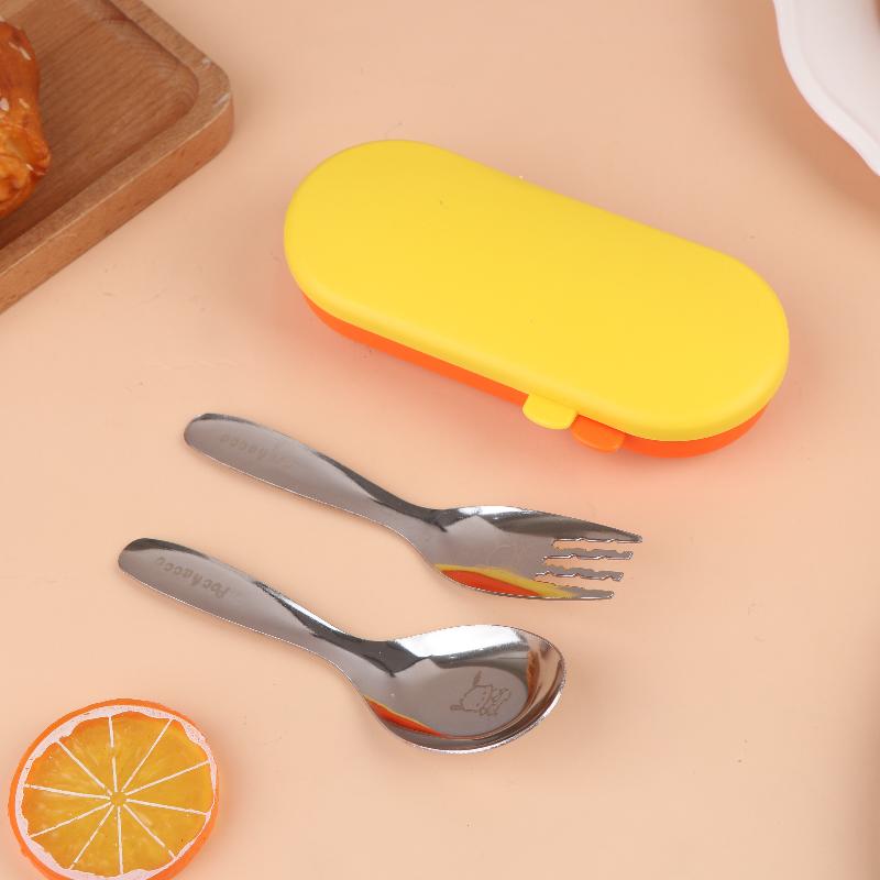 

Набор ложек и вилок из нержавеющей стали, с короткой ручкой, детская посуда, бытовая, ложка для детского питания, суповая ложка