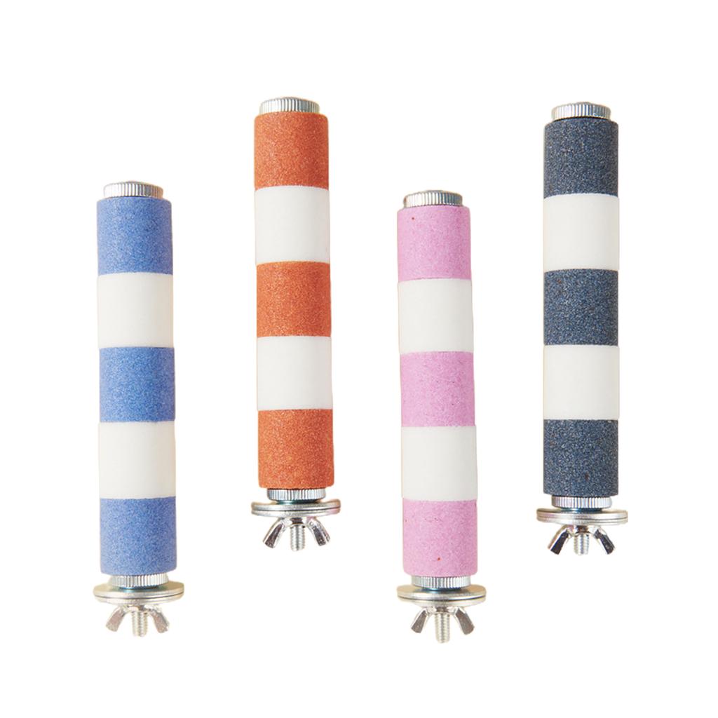 Bird Perch Ceramics Stand Non Toxic Parrot Cage Toy for Nails Grinding Stable Scrub Station for Parakeet Finches Canary