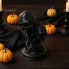 Gothic Style Home Accents 3D Printed Double Skull Ornament, Resin Twisted Skeleton Figurine, Desktop Secret Room Atmosphere Accessories Statue