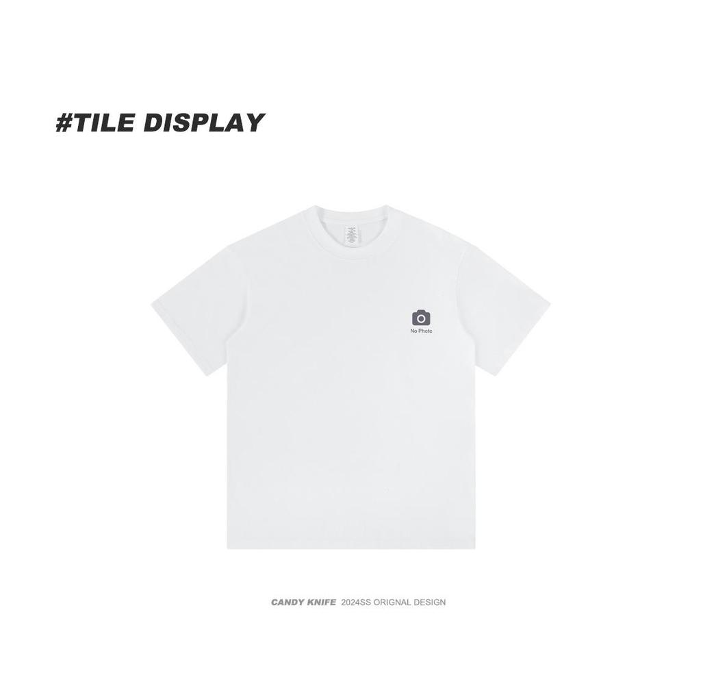 Original Design Print Pure Cotton Short-Sleeve T-Shirt - Versatile Round Neck Style