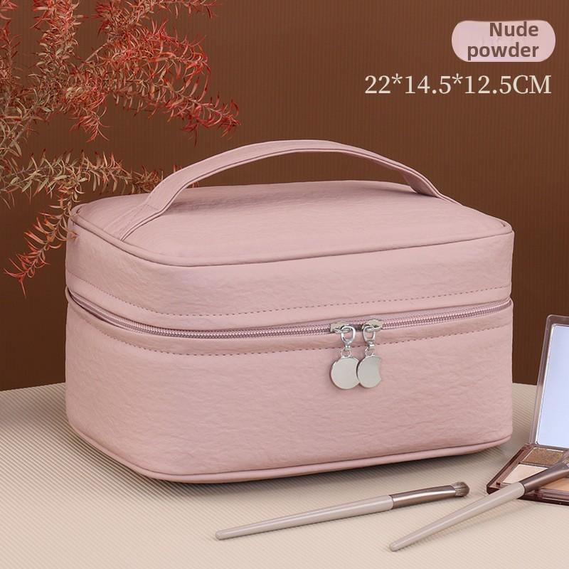 Light Luxury Twoinone Mother Daughter Makeup Bag With Pu Material For Travel And Home Storage